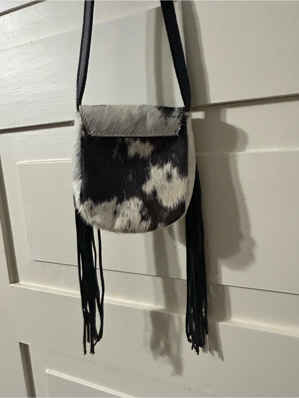 Rafter T Ranch Co Black and White Fringe Crossbody Bag - Childs shoulder bag